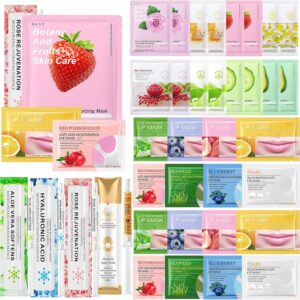 Face Masks Skincare Set Teenage Girls Gift Sets 36 Pcs Pamper Gifts for Women,Moisturize,Soothe,Hydrate Face Mask Set,Christmas Stocking Stuffers ( Face Masks, Eye Patches, Lip Masks, Face Essense)
