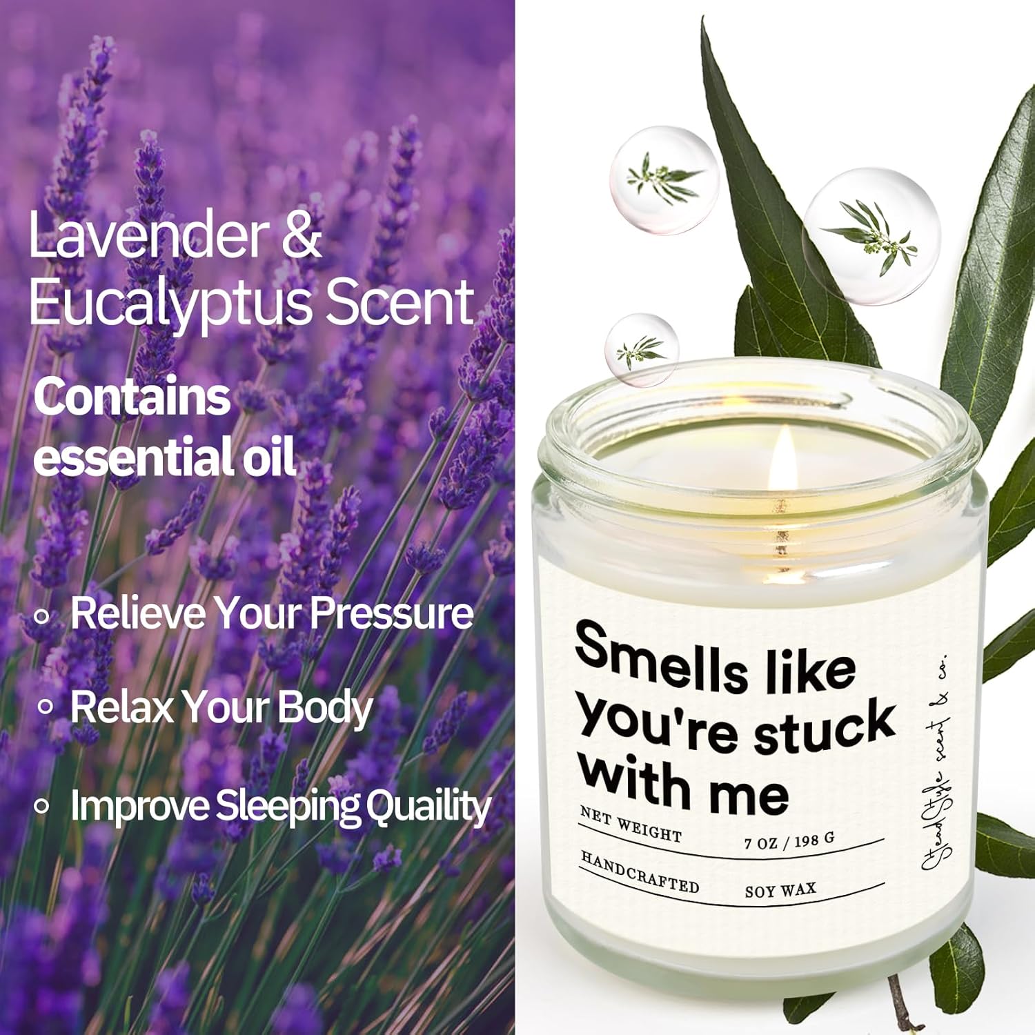 SteadStyle Funny Anniversary Candle Gifts for Boyfriend Girlfriend, Her Him, Best Friend Friendship Birthday for Women, Bestie, Christmas, Valentines Day Present Lavender Scented 7 Oz - Image 7