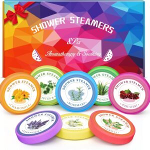 Valentines Gifts for Her Him, Mum Birthday Gifts for Women Men: Linkax 8 Pcs Shower Steamers Aromatherapy Bath Bombs SPA Self Care, Small Relaxation Thank You Gifts for Women Men Mum Teen Girls