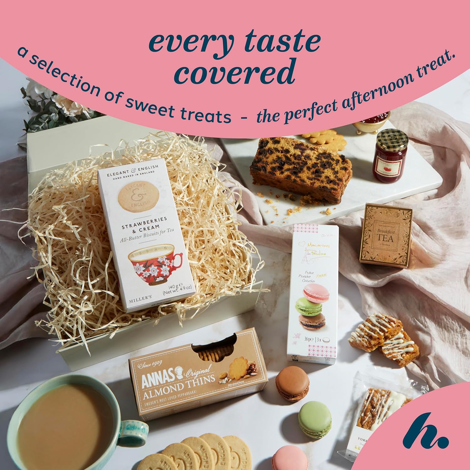 Luxury Afternoon Tea Hamper Gifts for Women and Men - Gourmet Food Gift Hamper for Mum, Birthday Hampers for Women, Grandma Gifts, New Mum, New Home, Anniversary, Thank yous, By Clearwater Hampers - Image 6