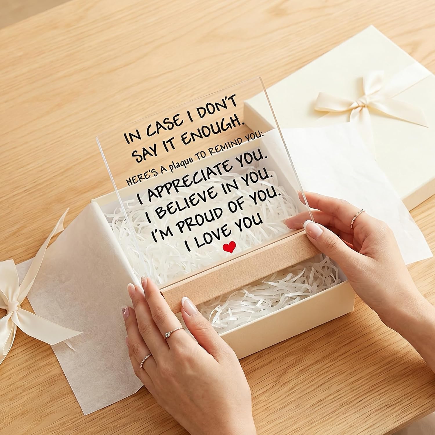 KAAYEE Valentines Gifts for Him & Her, Women Men Valentines Gifts, Valentine’s Gift for Husband Wife, Anniversary Acrylic Plaque Gift for Girlfriend & Boyfriend, Presents for Lover on Birthday - Image 5