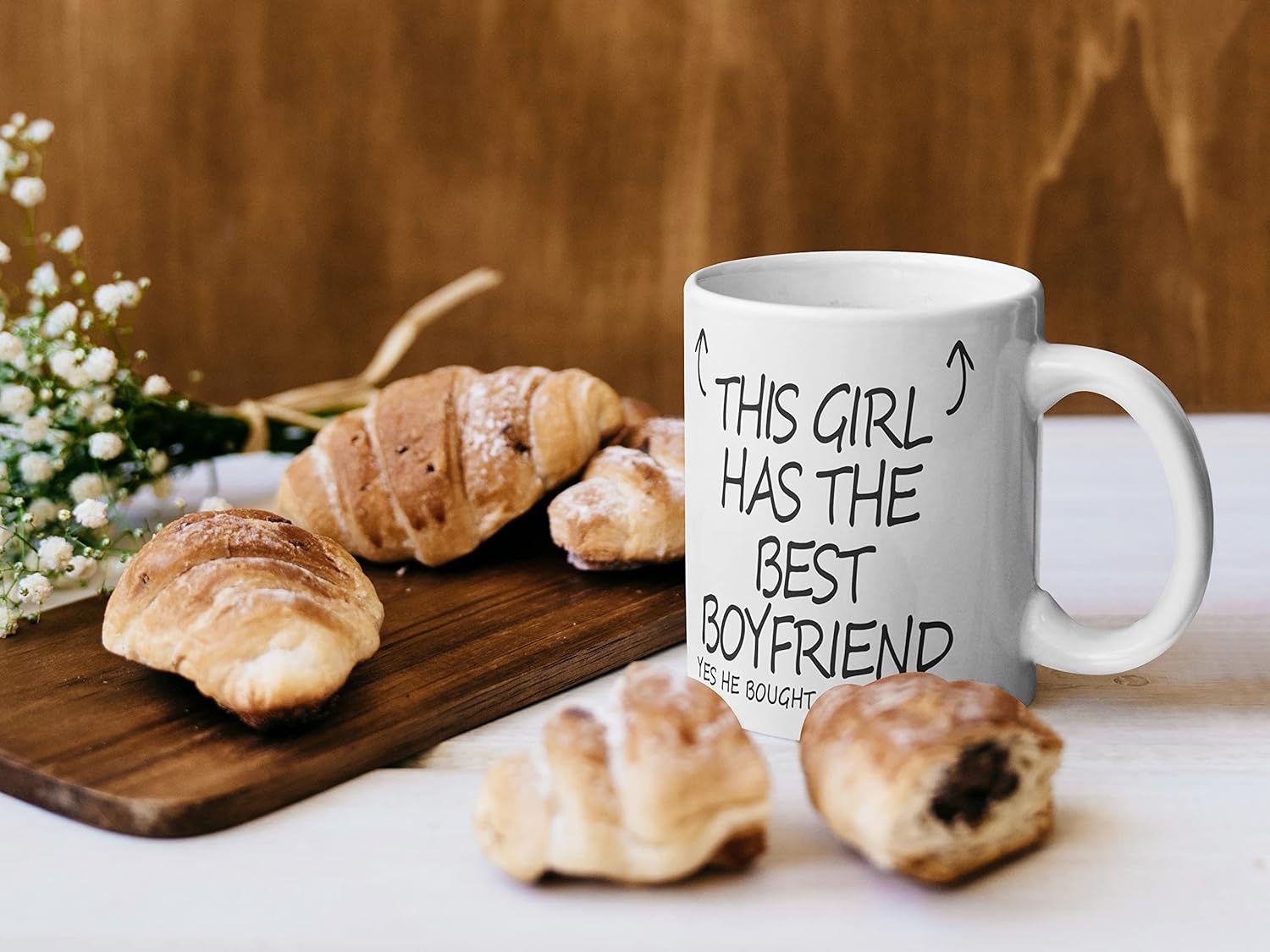 Stuff4 Anniversary Mug for Her - This Girl Has The Best Boyfriend Mug - Novelty Birthday Cute Girlfriend Gifts, Valentines Gifts for Her, Valentine 11oz Ceramic Dishwasher Safe Coffee - Image 2