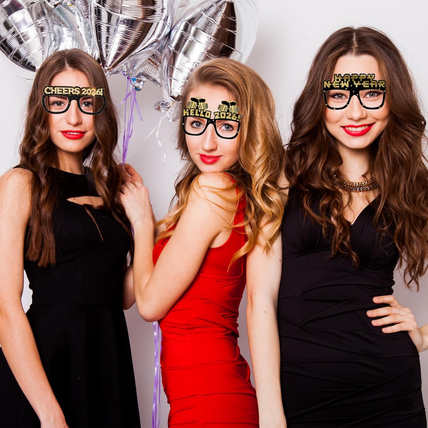 6Pcs New Years Eve Decorations 2026 Party Glasses - Happy New Year 2026 Decorations Selfie Photo Booth Props Eyeglasses Novelty Glasses for Adults New Year's Eve Party Supplies Accessories - Image 6