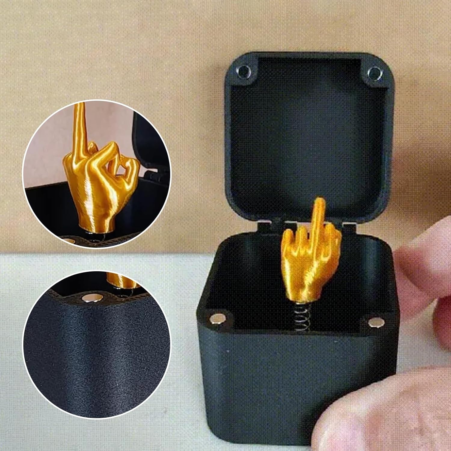 Middle Finger in a Box, Middle Finger Surprise Gift Box, Gag Prank Gifts, Secret Santa Gifts, Novelty Christmas Funny Gifts for Men Women, Surprise Prank Pop up Gift for Adults, Middle Finger Gifts 1 - Image 4