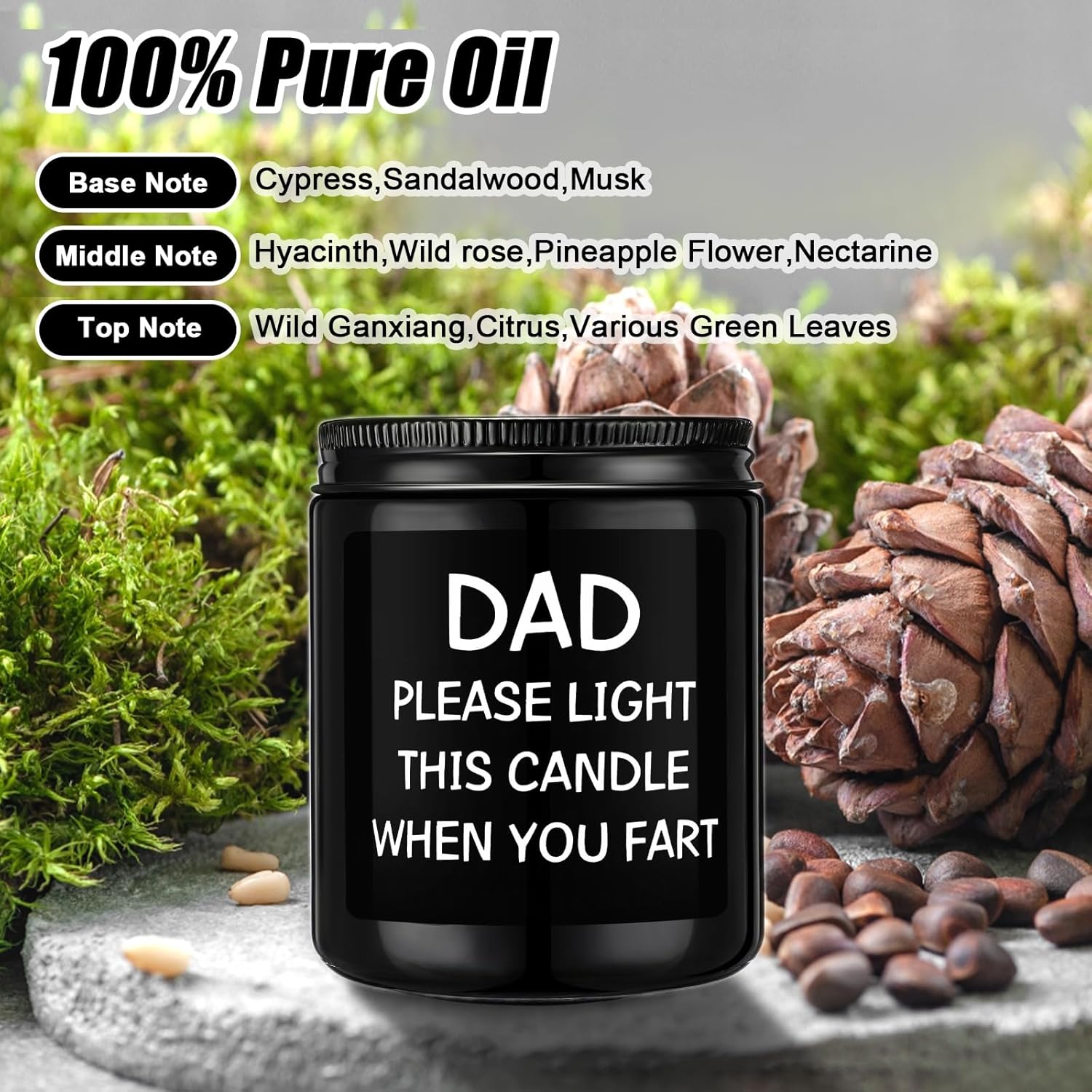 Gifts for Dad from Daughter,Son-Fathers Day Gift, Funny Birthday Gift for Dad,Christmas Presents for Daddy Scented Candles Present Fathers Day - Image 2
