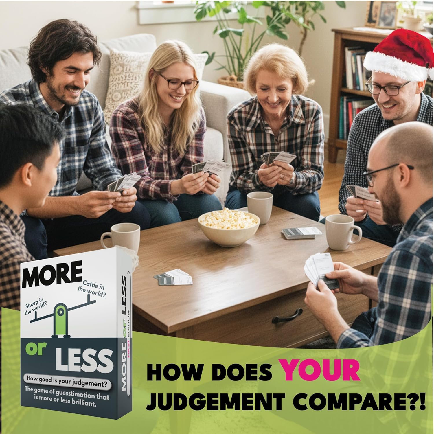 More or Less First Edition Card Game - How Good Is Your Judgement? 2 Players + | Secret Santa or Stocking Filler for Him or Her | For Kids, Teens & Adults | Play Anywhere | Age 12+ - Image 3