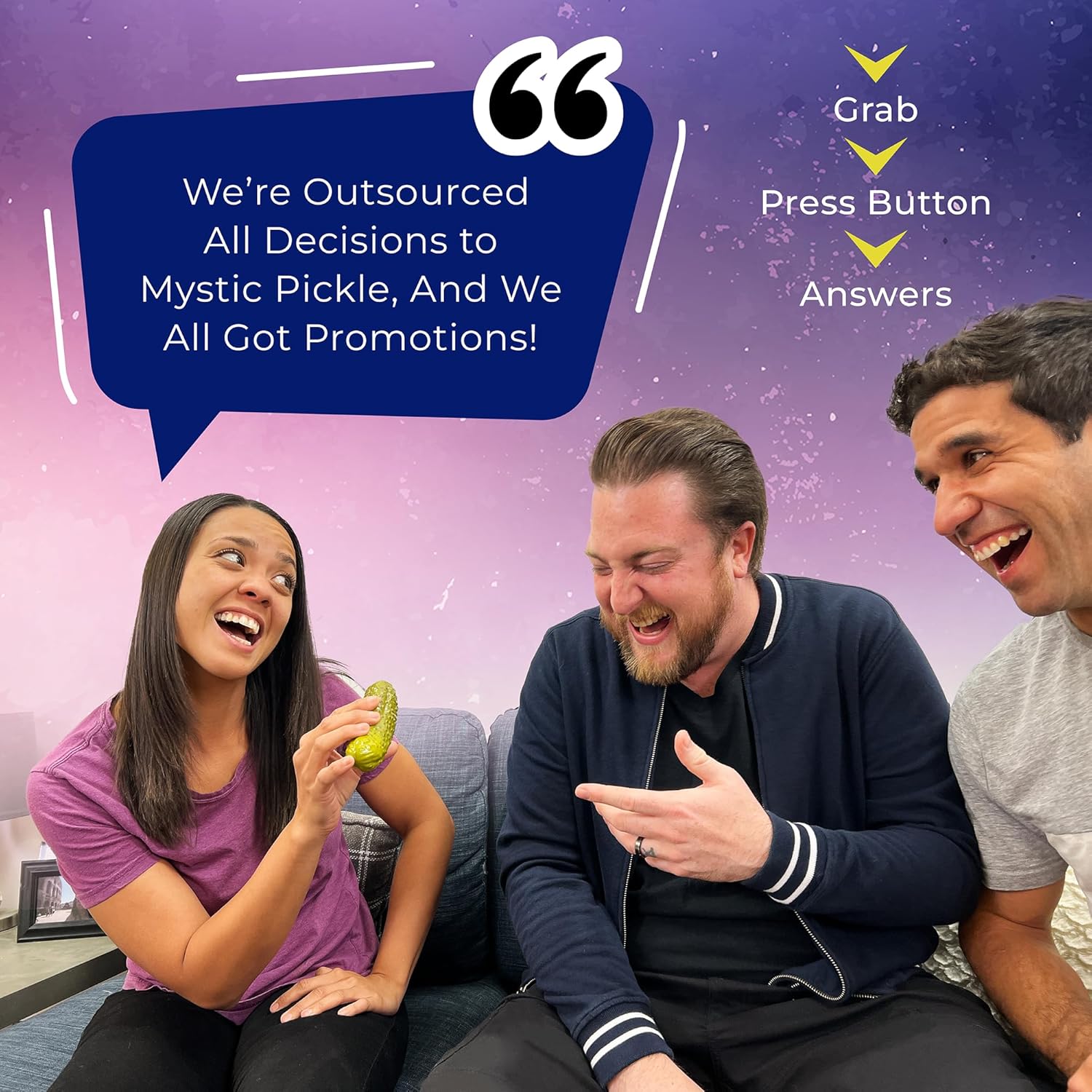 Mystic Pickle - Magic Fortune Teller with +100 Witty Responses - Unveiling The Briny Secrets of The Universe - Endless Entertainment with Friends, Family, Classroom Students - Best Novelty Gag Gift! - Image 6