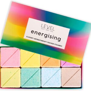 Aromatherapy Shower Steamers – Energising, 8 Pack – Birthday Gifts for Women – Shower Bombs with Multiple Fragrances – Self Care Relaxation, Body Restore, Sinus Relief Vapour