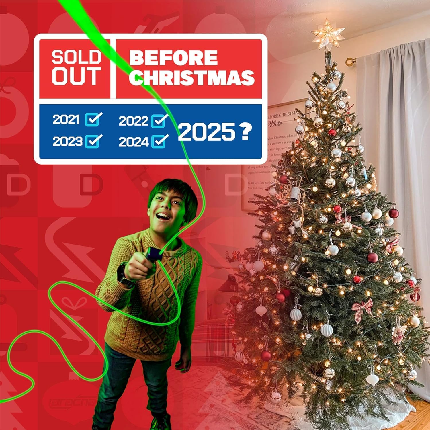 ZipString Luma – Glow in the Dark String Launcher Toy – Viral Outdoor Fidget Toy for Kids & Adults – Cool Rechargeable Toys – Cosmic Green Glow Zip String - Image 3