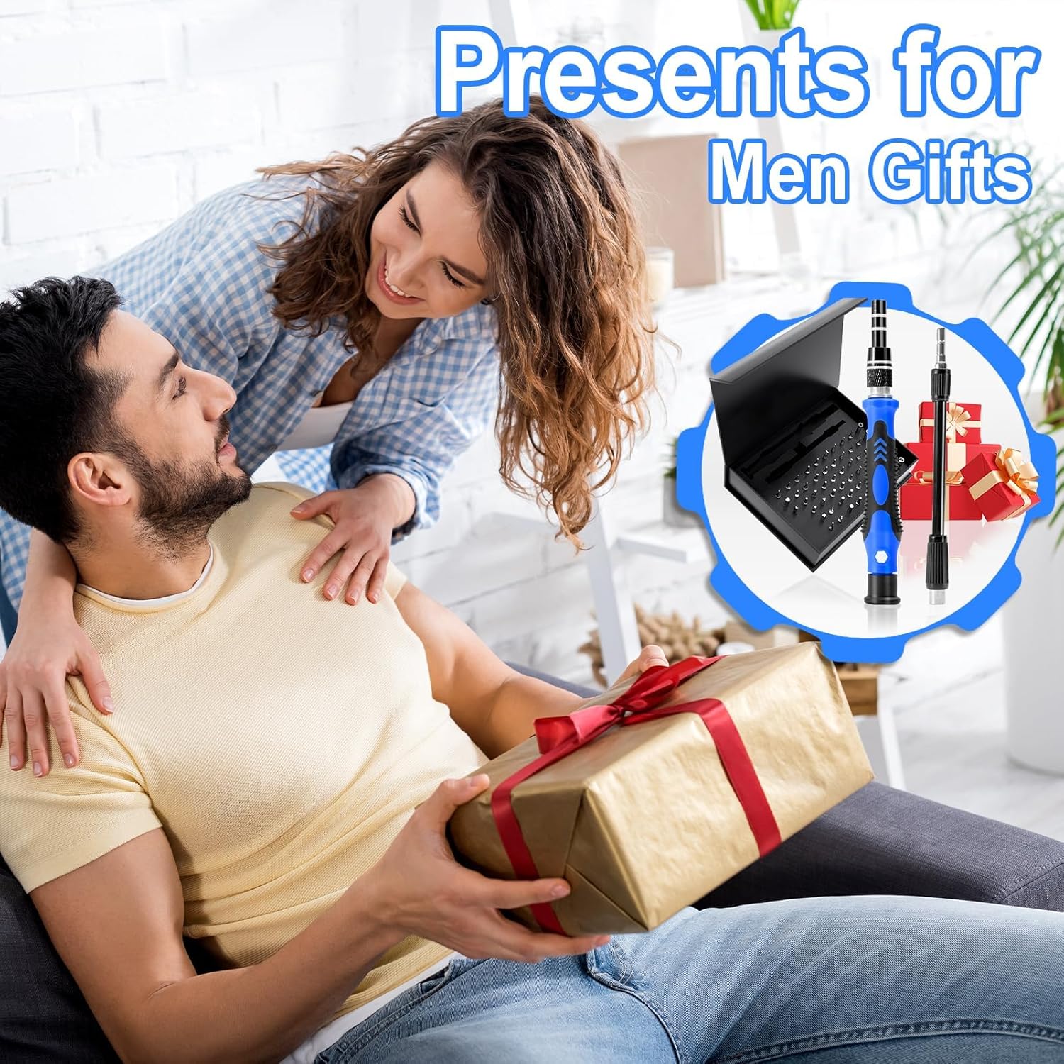 WEARXI Gifts for Men, 60 in 1 Precision Screwdriver Set, Valentines Gifts for Him, Multi Tool Gadgets for Men, Ratchet Screwdriver Bit Set, Mens Gifts for Dad Birthday Presents for Dad - Image 7