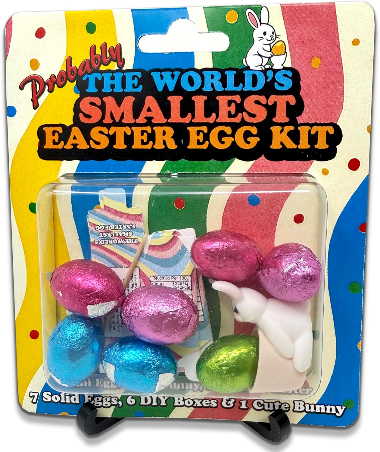 World's Smallest Easter Egg - Pack of 7 Tiny Miniature Solid Chocolate Easter Eggs with flat packed boxes to assemble at home and Easter Bunny - Fun Novelty Gift For Children, Friends, Relatives (7) - Image 8