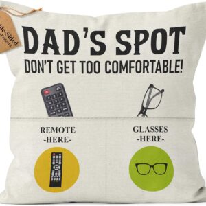 CROWNLY® Gifts for Dad Gift from Daughter Son Daddy Birthday Cushion Cover