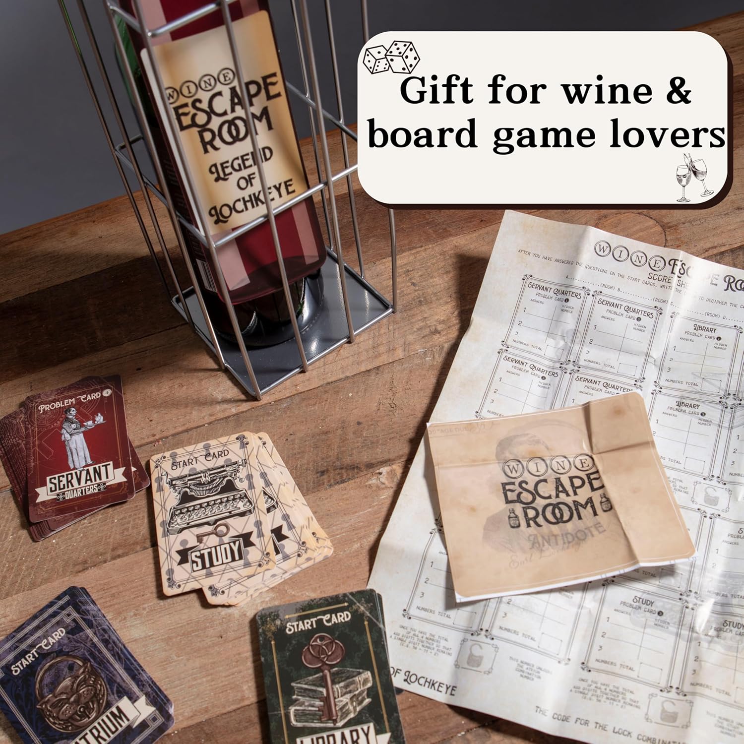 Boxer Gifts Wine Escape Room Game-Bottle Puzzle Box For Adults-Unusual Fun Gifts For Men & Women-Unique, Black - Image 5