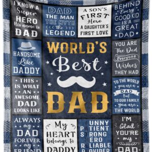 Dad Gifts for Christmas, Dad Gifts from Daughter/Son, Dads Birthday Gifts, Presents for Daddy on Father’s Day Valentines – Soft Throws Blanket 150×130CM