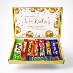 Choc-full Of Joy | Celebrate Milestones With 8 Tasty Full Sized Bars! | Happy Birthday Chocolate | Letterbox Gifts | Chocolate For Kids | Him | Her | 18th 21st 30th 40th 50th Birthday |