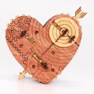 iDventure Tin Woodman’s Heart. A Mechanical Treasure Chest – Jewellery Hideout Wedding Gifts – Cryptex – Gift Wrapping Birthday Questbox Valentine’s Day – 3D Puzzle
