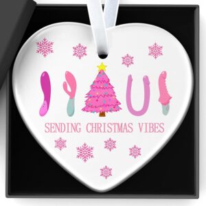 Funny Quirky Gifts Christmas Decoration Ceramic Sign Best Gag Gifts For Christmas, Birthdays Men, Women, Friends For Xmas Ornament Home Accessories