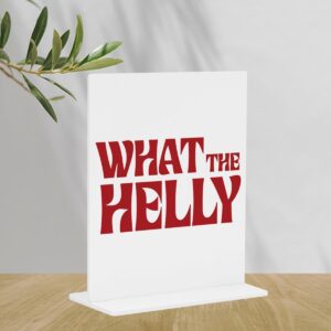 Funny Party Farmhouse Decor Sign – Quirky Office Touch, Elegant Desk Decor for Corners, Hilarious Gag Gifts for Coworkers, Adds Fun to Home & Office Baths, Acrylic 4 × 4.7 Inches