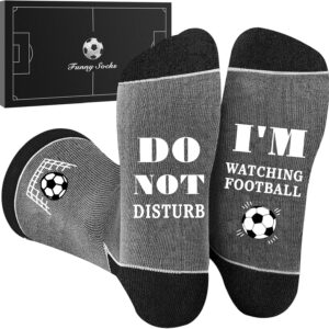Funny Socks Men, Funny Football Gifts for Men, Valentines Gifts for Him, Non-Slip Combed Cotton Mens Novelty Socks 1 Pair, Christmas Birthday Novelty Present Husband Dad Brother, Size 6-11