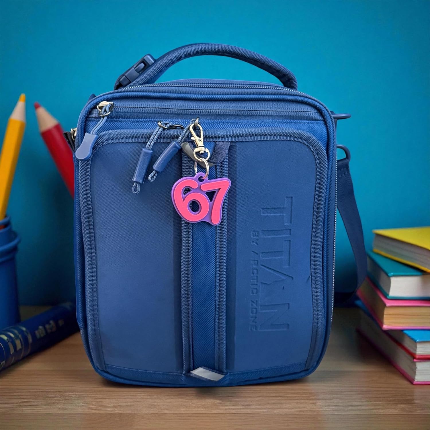 6 7 Meme Keychain Set, Funny Trending Backpack Charm for Kids and Teens, Viral Six Seven Novelty Gift, 3 Pack - Image 2