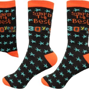 SHATCHI Simply The Best (13,16,18,21,30,40,50,60) Year Old Gift Novelty Socks for Birthday Keepsake Gift Unisex For Her Him