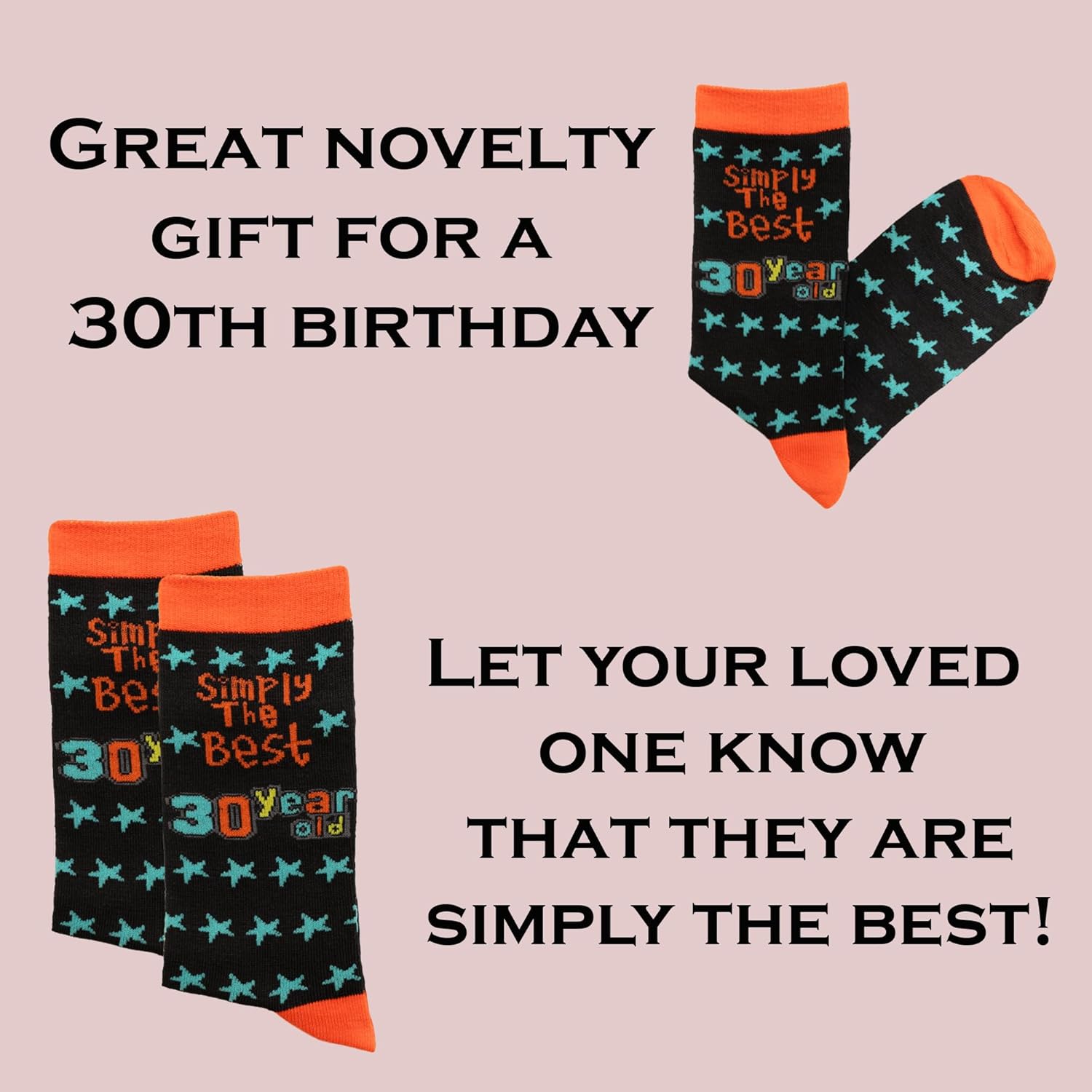 SHATCHI Simply The Best (13,16,18,21,30,40,50,60) Year Old Gift Novelty Socks for Birthday Keepsake Gift Unisex For Her Him - Image 4