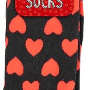 Men’s Heart Socks, UK Size 6-10 – Perfect Valentine’s Day Gift for Him, Love Heart, Romantic Presents for Men, Boyfriend, Husband Mens Gift