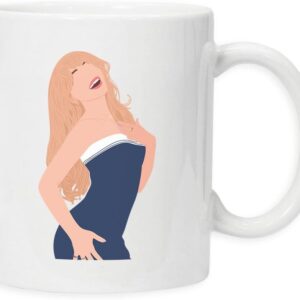 Drawn Illustration of Sabrina Carpenter Trending Trend Cute Mug Drinking Cup Tea and Coffee Cups Cute Mug Aesthetic Fun Funny Pretty