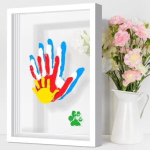 Family Handprint Kit, DIY Keepsake Frame, Hand Prints Ornament Kit, Family Gifts for Grandparents, New Parents, Mother’s Day, Father’s Day, Birthday