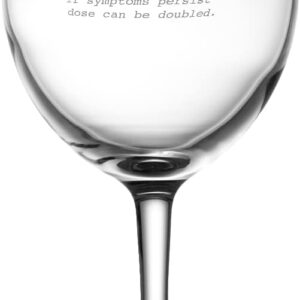 Personalised Engraved Glass Prescription Novelty Drinkware – Wine Glass