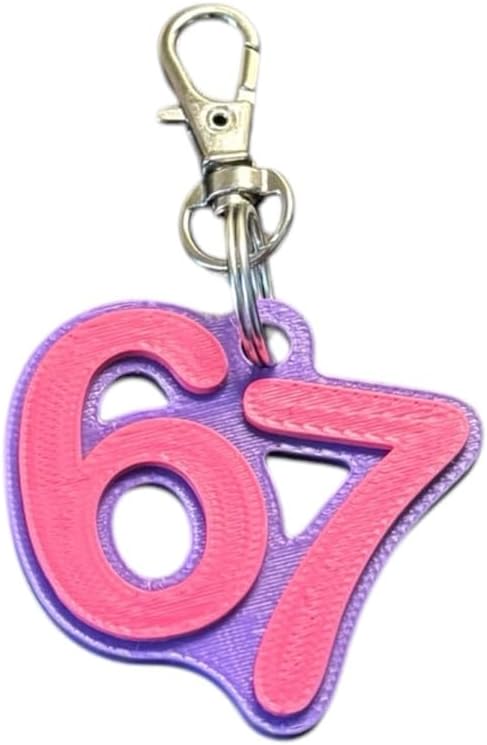 6 7 Meme Keychain Set, Funny Trending Backpack Charm for Kids and Teens, Viral Six Seven Novelty Gift, 3 Pack - Image 5