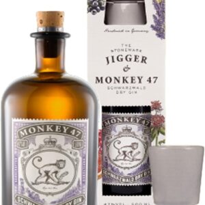 Monkey 47 Schwarzwald Dry Gin & The Stoneware Jigger Gift Set, 50cl