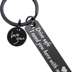 Ouligay Drive Safe Keyring for Him Boyfriend Birthday Gifts Valentine’s Day Gift For Him Husband Fiance Men Boyfriend Bf Romantic I Love You Presents Husband Gifts From Wife