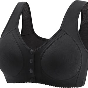 Comfortable Bra for Seniors 2023 New Comfortable Front Closure Button Bra Cotton Bras for Older Women Women S Sports Bras