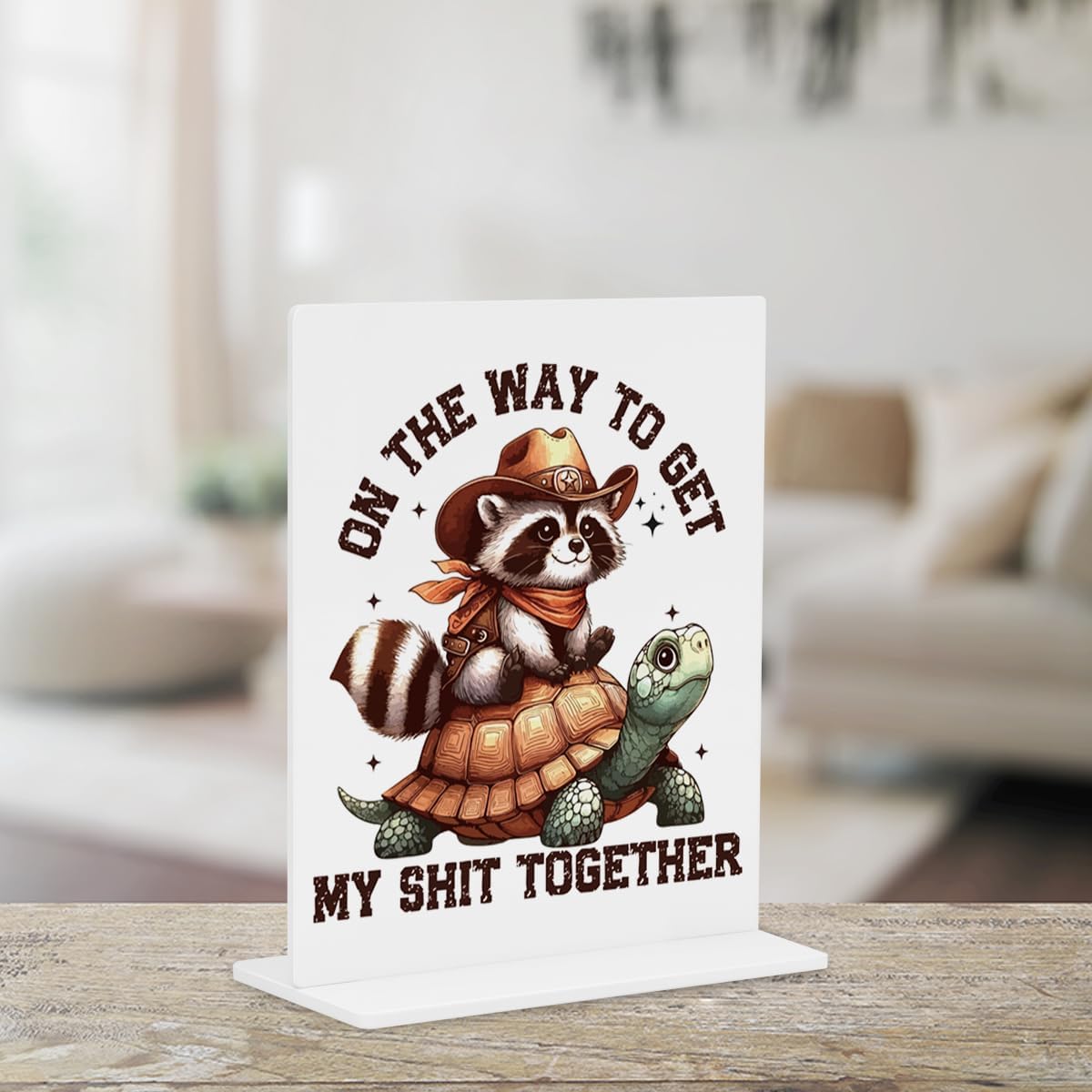 Funny Party Farmhouse Decor Sign - Quirky Office Touch, Elegant Desk Decor for Workspaces, Hilarious Gag Gifts for Coworkers, Adds Fun to Office Baths, Acrylic 4 × 4.7 Inches - Image 4