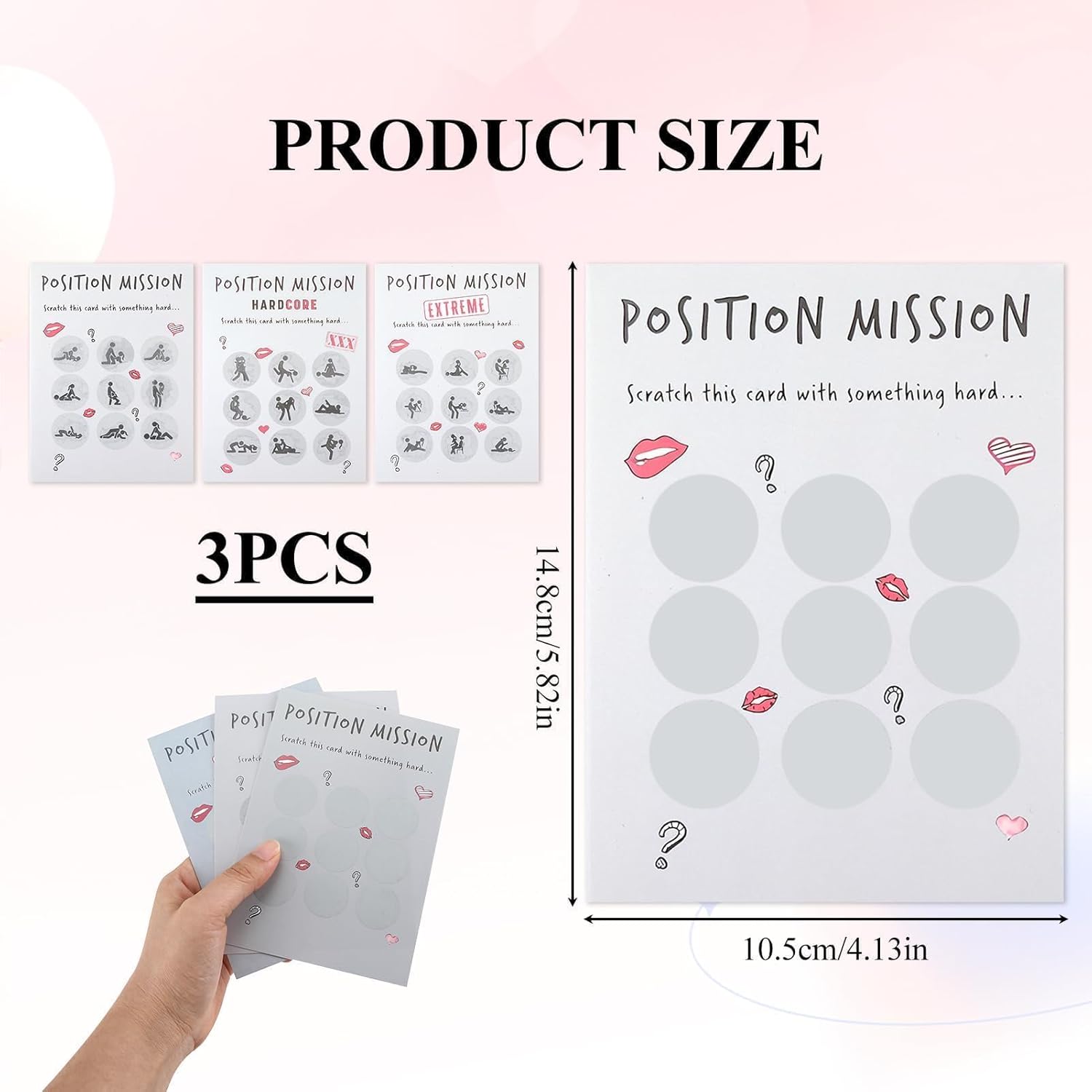 3PCS Naughty Scratch Cards for Him/Her Valentine's Day Funny Scratch Off Anniversary Birthday Card Rude Gift for Him Scratch Card with Full Course Meal Surprise Present for Boyfriend Husband - Image 2