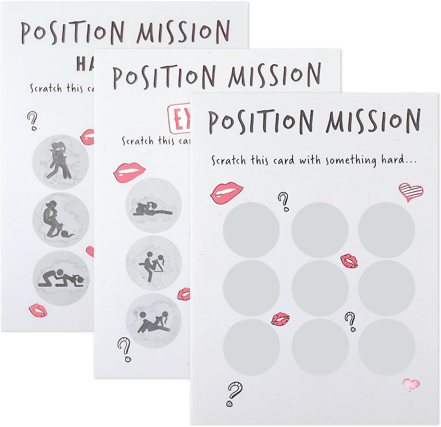 3PCS Naughty Scratch Cards for Him/Her Valentine's Day Funny Scratch Off Anniversary Birthday Card Rude Gift for Him Scratch Card with Full Course Meal Surprise Present for Boyfriend Husband - Image 6