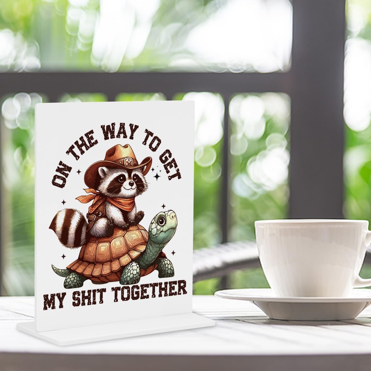 Funny Party Farmhouse Decor Sign - Quirky Office Touch, Elegant Desk Decor for Workspaces, Hilarious Gag Gifts for Coworkers, Adds Fun to Office Baths, Acrylic 4 × 4.7 Inches - Image 3