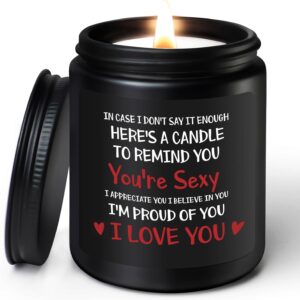 Anniversary Valentines Gifts for Her – Sandalwood Scented Candle Birthday Christmas Wedding Romantic I Love You Gifts Presents for Him Her Girlfriend Boyfriend Wife Husband Women Men