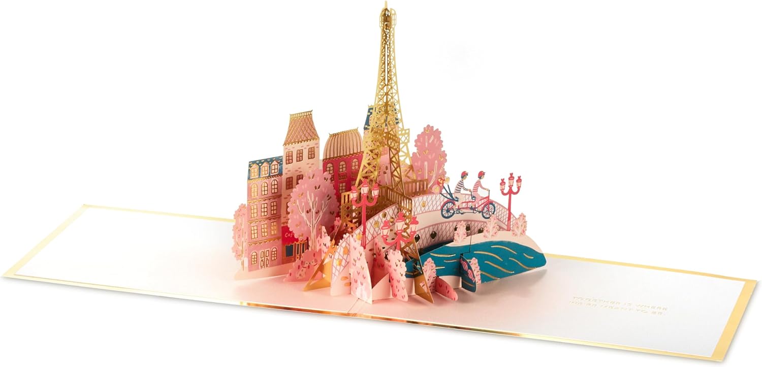 Hallmark Signature Paper Wonder 3D Pop-Up Paris Skyline Valentine's Day Card - Image 8