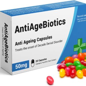 AntiAgeBiotics – Funny Gifts for Women, Joke Pill Box, Birthday Gifts for Mum, 30th, 40th, 50th Birthday Gifts for Women – Funny Secret Santa Gifts