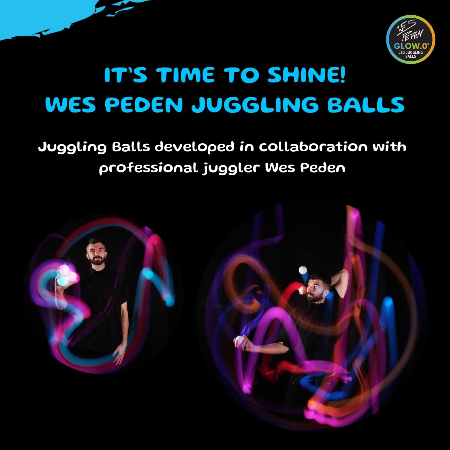 Fun in Motion LED Juggling Balls Glow Balls – Unique Glow.0 Technology LED Ball with 22 Vibrant Color Light Modes & Patterns – USB-C Rechargeable, Soft-Core, Pro-Weighted Light Up Ball (Set of 3) - Image 2