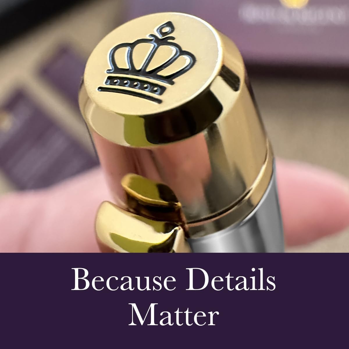 Bond & Regent Silver Chrome & 24 Karat Gold - Certified Luxury Grade Rollerball Pen | Nice Gift for Men & Women - Image 4