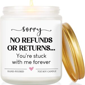 Anniversary Valentines Gifts for Her Him – Lavender Scented Candle, Birthday Christmas Wedding Romantic I Love You Gift, Funny Valentines Gifts for Girlfriend Boyfriend Wife Husband Women Men