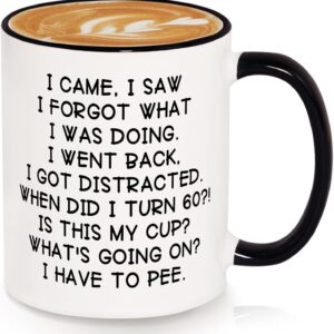 SteadStyle Funny 60th Birthday Gifts for Women Men Mug 11oz, Gag 60th Birthday Decoration Gift Idea for Her Him Mum Dad Sister Best Friends, 1966 Bday Present for 60 Year Old Coffee Cup