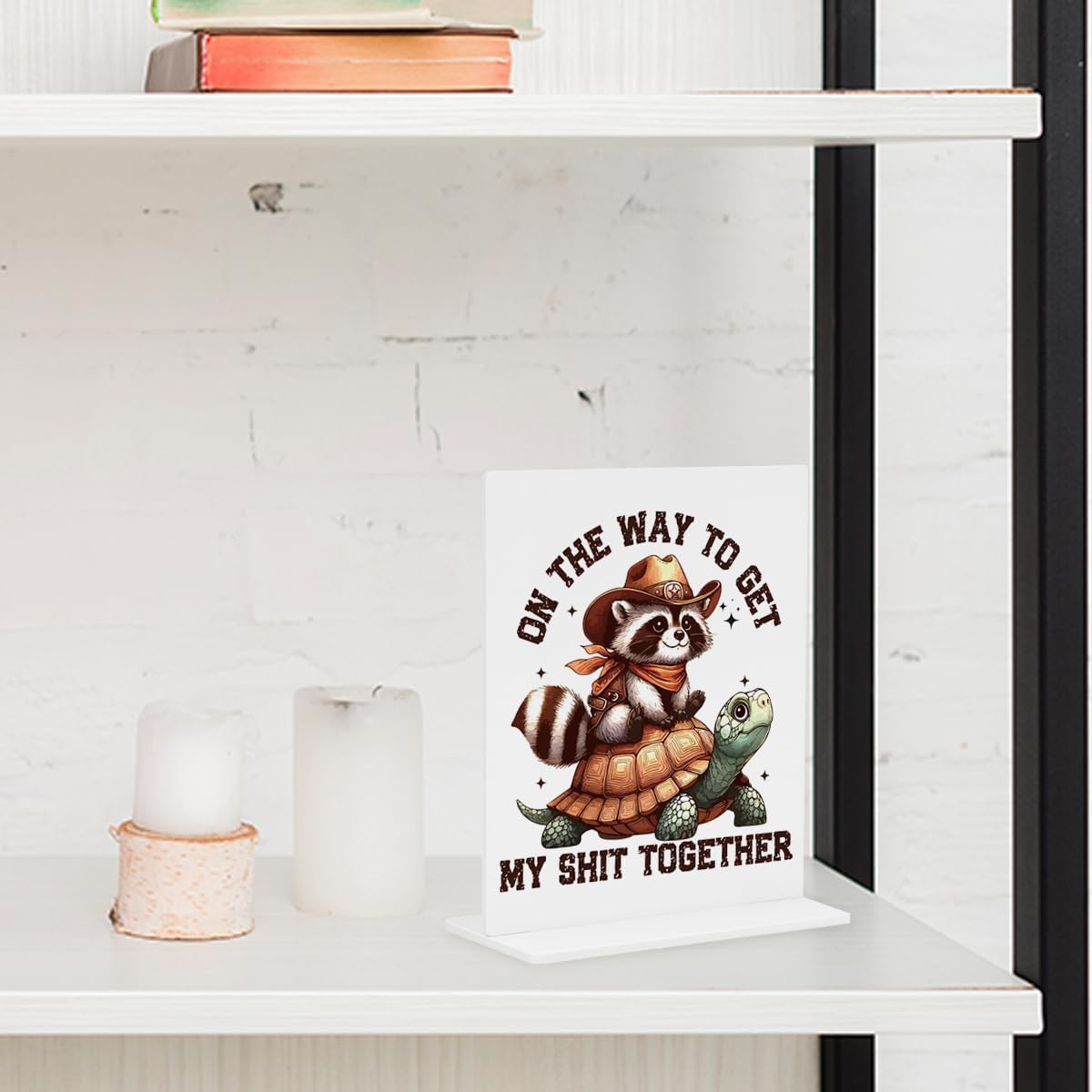 Funny Party Farmhouse Decor Sign - Quirky Office Touch, Elegant Desk Decor for Workspaces, Hilarious Gag Gifts for Coworkers, Adds Fun to Office Baths, Acrylic 4 × 4.7 Inches - Image 6