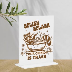 Funny Party Farmhouse Decor Sign – Quirky Desk Decor for Home, Entertaining Gag Gifts for Staff, Humorous Wall Decor, Acrylic 4 × 4.7 Inches