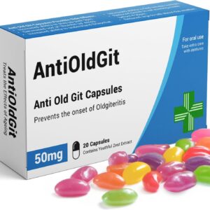 AntiOldGit – Joke Pill Box – Funny Gifts for Men, Gifts for Dad, Birthday and Retirement Gifts for Men, Gifts for Grandad, Dad Birthday Gift – Gifts for Those Who Have Everything