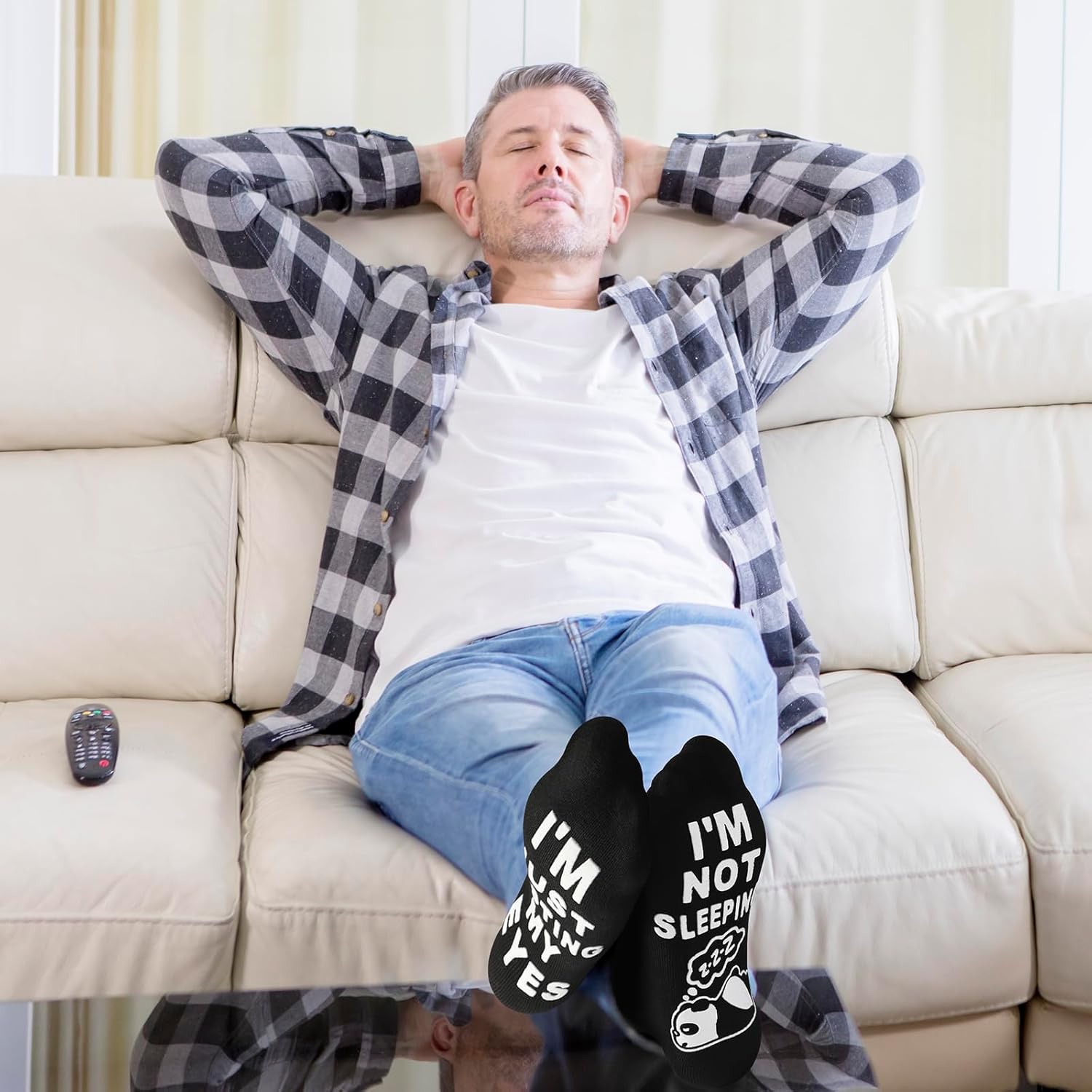 Novelty Socks Gift for Men Dad Funny Dad Socks 9-11 Non-slip Cotton Novelty Birthday Gifts for Grandad Husband Boyfriend from Daughter/Son/Wife - Image 6