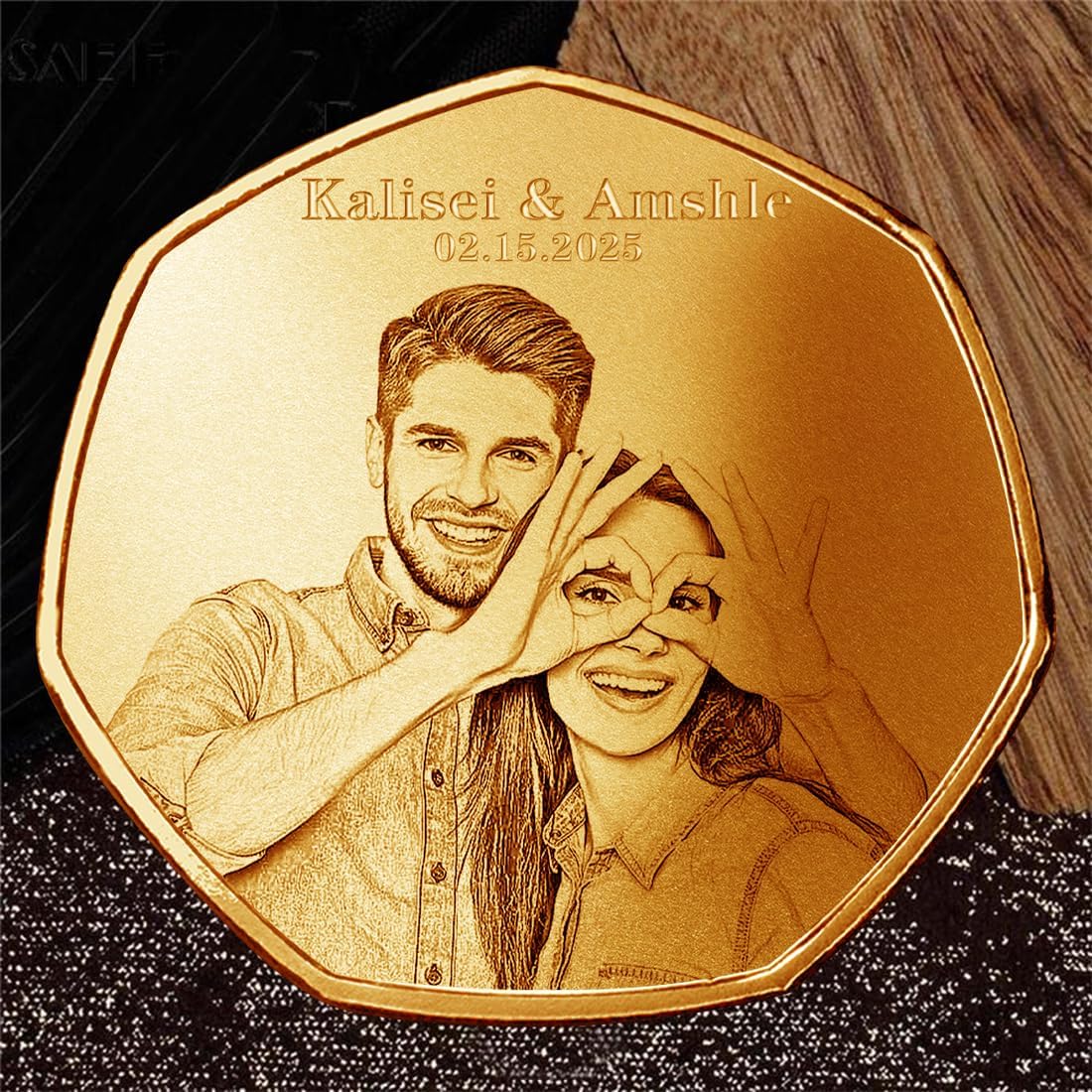Personalized Photo Valentines Day Coins Custom I Love You Commemorative Coins Anniversary Valentines Day Gift for Couple Him/Her - Image 4